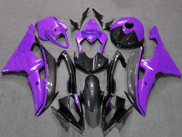 Discount 2008-2016 Purple Black Carbon Fiber Style Yamaha YZF R6 Motorcycle Fairings Canada