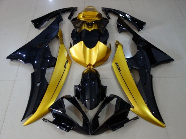 Discount 2008-2016 Gold Glossy Black Yamaha YZF R6 Motorcycle Fairings Canada