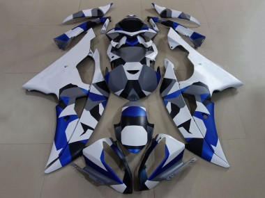 Discount 2008-2016 White Blue Grey Camouflage Yamaha YZF R6 Motorcycle Fairings Canada