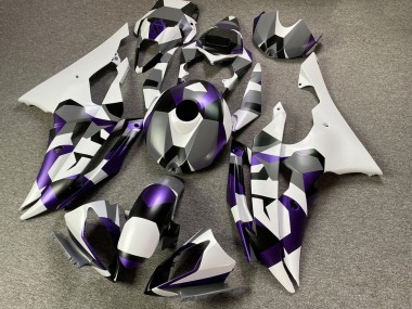 Discount 2008-2016 White Purple Grey Black Camouflage Yamaha YZF R6 Motorcycle Fairings Canada