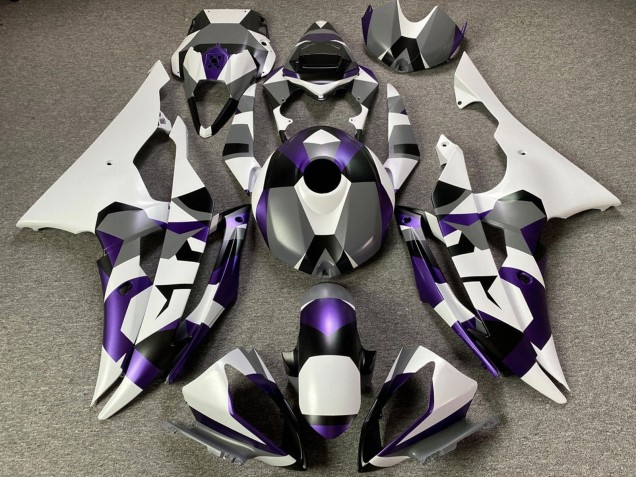 Discount 2008-2016 White Purple Grey Black Camouflage Yamaha YZF R6 Motorcycle Fairings Canada