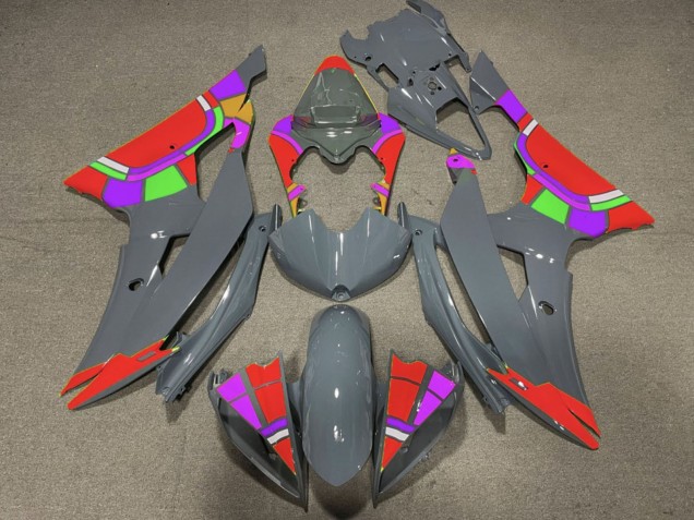 Discount 2008-2016 Nardo Grey Red Color Wheel Yamaha YZF R6 Motorcycle Fairings Canada