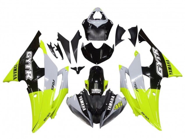 Discount 2008-2016 White Green Glossy Black GYTR Yamaha YZF R6 Motorcycle Fairings Canada