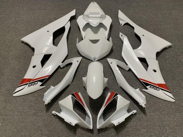 Discount 2008-2016 Pearl White Red Yamaha YZF R6 Motorcycle Fairings Kits Canada