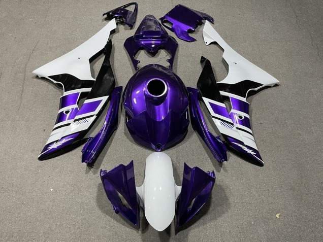 Discount 2008-2016 White Purple Black Stripe Yamaha YZF R6 Motorcycle Fairings Canada