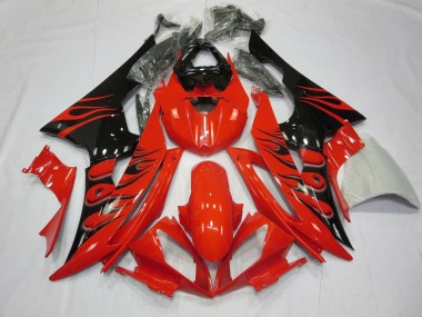 Discount 2008-2016 Red Glossy Black Flame Yamaha YZF R6 Motorcycle Fairings Canada