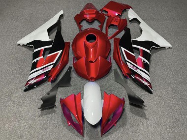 Discount 2008-2016 White Red Glossy Black Stripe Yamaha YZF R6 Motorcycle Fairings Canada
