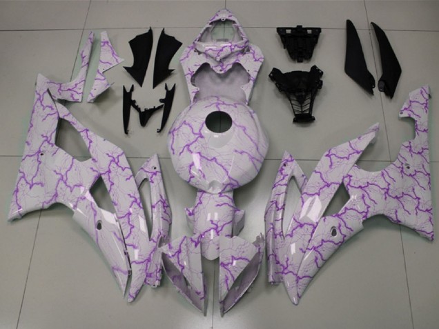 Discount 2008-2016 White Purple Lightning Yamaha YZF R6 Motorcycle Fairings Canada
