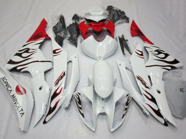 Discount 2008-2016 White Red Black Flame Yamaha YZF R6 Motorcycle Fairings Canada