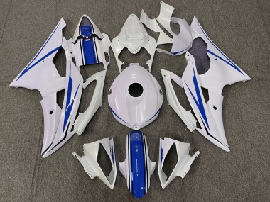 Discount 2008-2016 White Blue Yamaha YZF R6 Motorcycle Fairing Kits Canada
