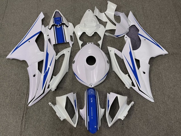 Discount 2008-2016 White Blue Yamaha YZF R6 Motorcycle Fairing Kits Canada