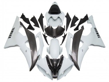 Discount 2008-2016 White Faux Carbon Fiber Style Yamaha YZF R6 Motorcycle Fairings Canada