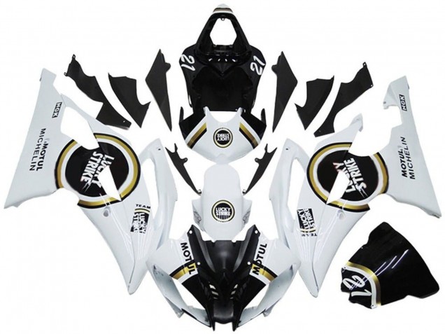 Discount 2008-2016 White Black Lucky Strike Yamaha YZF R6 Motorcycle Fairings Canada