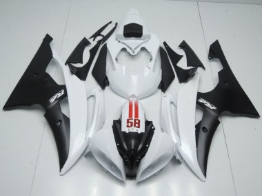 Discount 2008-2016 White Red Matte Black 58 Yamaha YZF R6 Motorcycle Fairings Canada