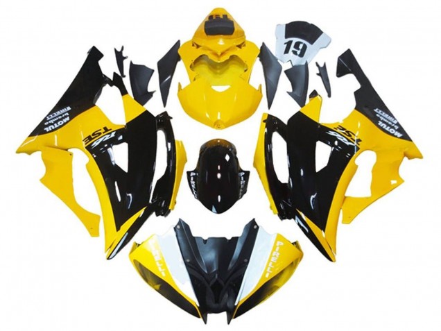 Discount 2008-2016 Yellow Glossy Black Yamaha YZF R6 Motorcycle Fairing Canada