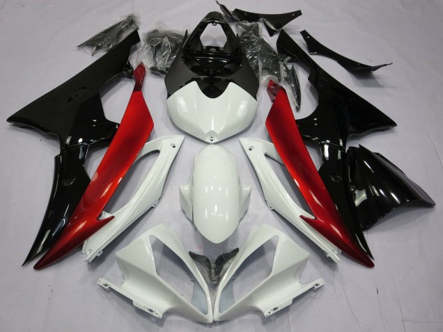 Discount 2008-2016 White Red Glossy Black Yamaha YZF R6 Motorcycle Fairings Canada