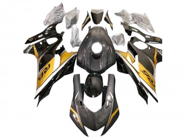 Discount 2017-2023 Gold White Black Faux Carbon Fiber Yamaha YZF R6 Motorcycle Fairings Canada