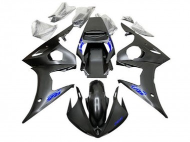 Discount 2005 Matte Black Blue Yamaha YZF R6 Motorcycle Fairings Canada