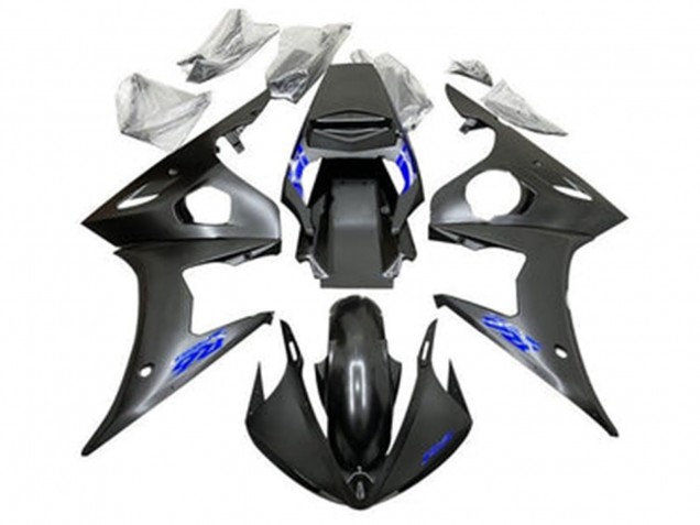 Discount 2005 Matte Black Blue Yamaha YZF R6 Motorcycle Fairings Canada
