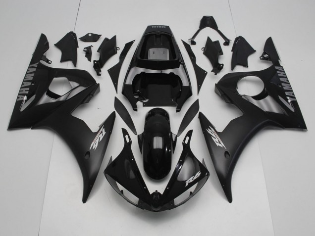 Discount 2005 Glossy Black Matte Black Silver Yamaha YZF R6 Motorcycle Fairings Canada