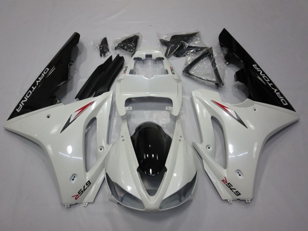 Discount 2009-2012 White Glossy Black Triumph Daytona 675 Triple Motorcycle Fairing Canada