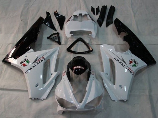 Discount 2009-2012 White Glossy Black Motul Triumph Daytona 675 Triple Motorcycle Fairings Canada