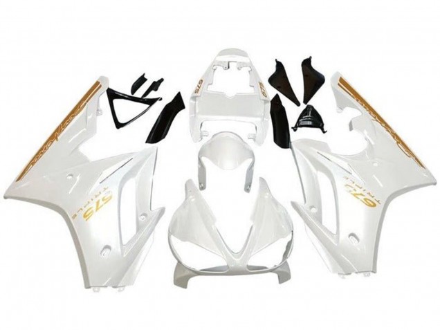 Discount 2009-2012 White Gold Triumph Daytona 675 Triple Motorcycle Fairings Canada