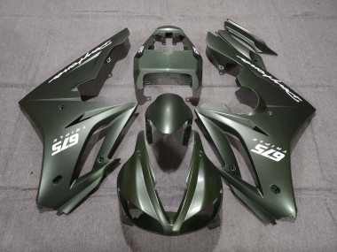 Discount 2009-2012 Matte Green White Triumph Daytona 675 Triple Motorcycle Fairings Canada