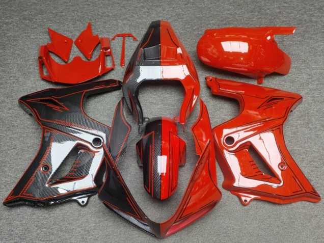 Discount 2003-2013 Glossy Red Carbon Fiber Suzuki SV650 Motorcycle Fairings Canada