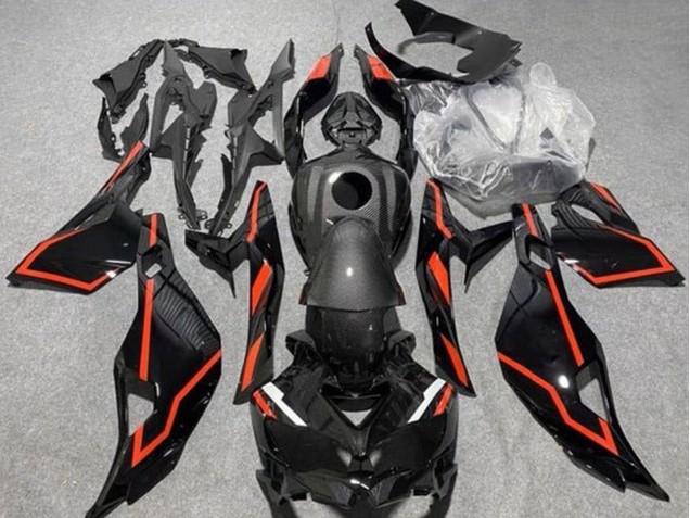 Discount 2019-2025 Faux Carbon Fiber Black Red Kawasaki ZX4R ZX-4RR Motorcycle Fairings Canada