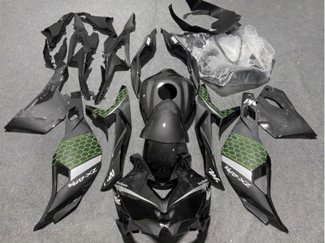 Discount 2019-2025 Faux Carbon Fiber Green Grey Kawasaki ZX4R ZX-4RR Motorcycle Fairings Canada