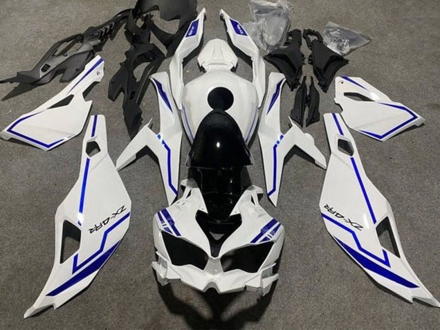 Discount 2019-2025 White Blue Stripe Kawasaki ZX4R ZX-4RR Motorcycle Fairings Canada