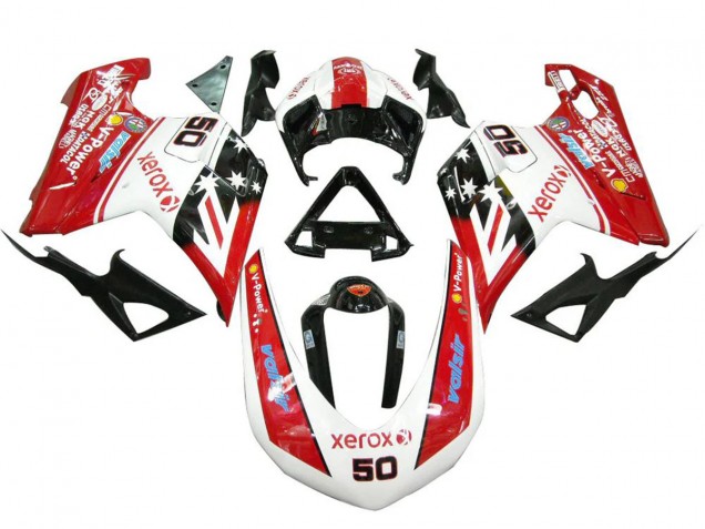 Discount 2007-2014 White Red Glossy Black Valsir Xerox 50 Ducati 848 1098 1198 Motorcycle Fairings Canada