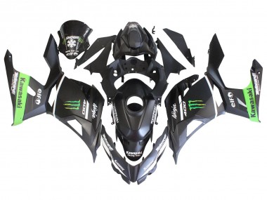 Discount 2018-2024 Matte Black Green Monster Showr Snow Kawasaki EX400 Motorcycle Fairings Canada