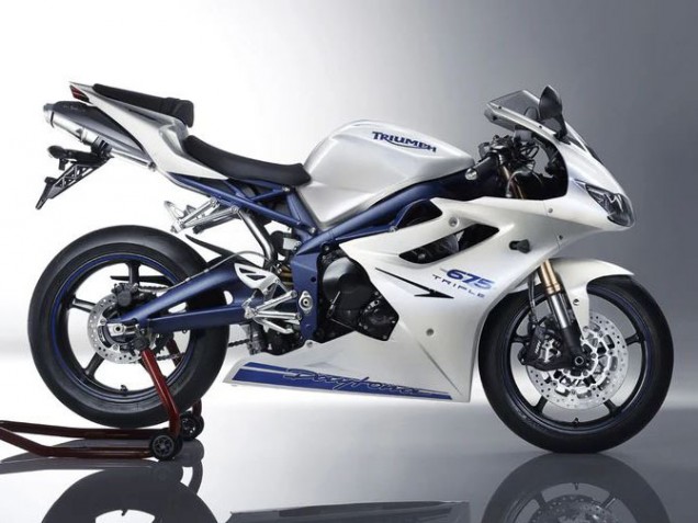 Discount 2006-2008 White Blue Triumph Daytona 675 Motorcycle Fairings Canada
