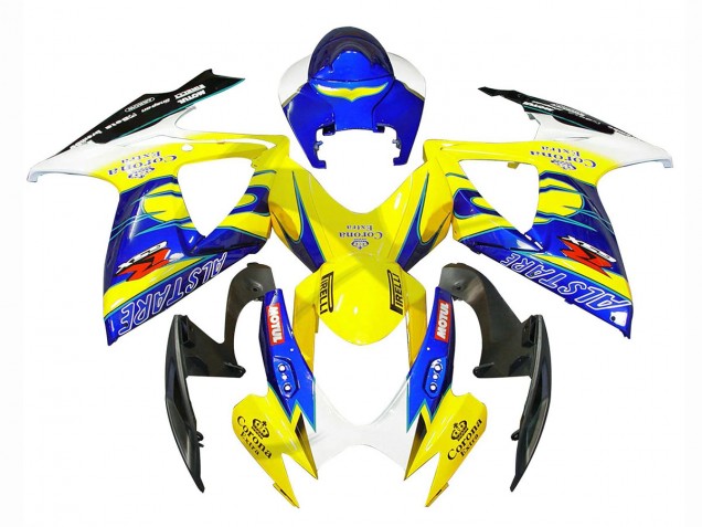 Discount 2006-2007 White Blue Yellow Corona Alstare Suzuki GSXR 600/750 Motorcycle Fairings Canada