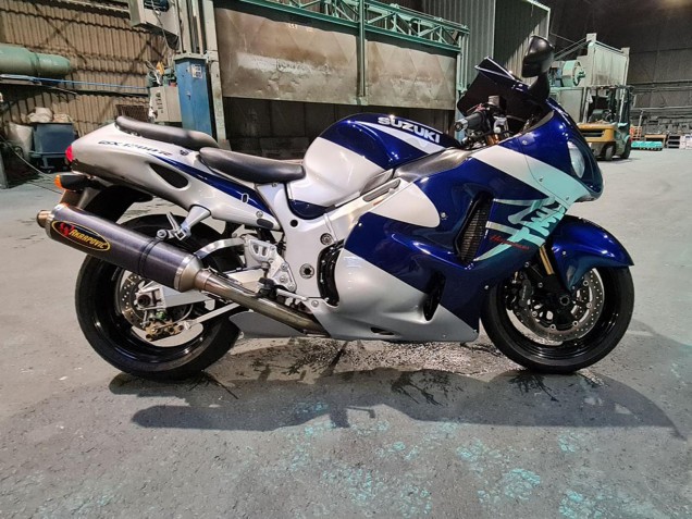 Discount 1996-2007 Blue White Suzuki GSXR 1300 Hayabusa Motorcycle Fairings Canada