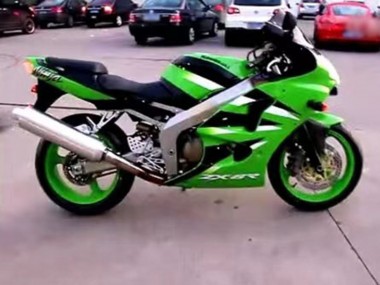 Discount 2000-2002 Green White Black Kawasaki ZX6R Motorcycle Fairing Canada