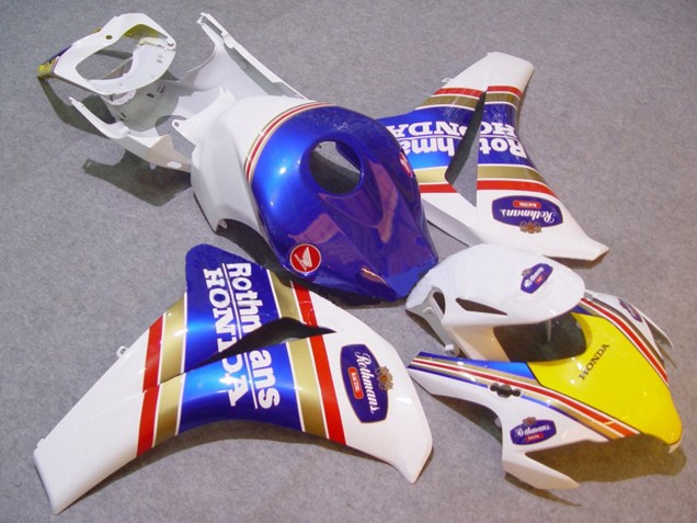 Discount 2008-2011 White Blue Yellow Gold Rothmans Honda CBR1000RR Motorcycle Fairings Canada