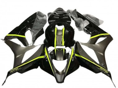 Discount 2007-2008 Glossy Black High Viz Yellow Honda CBR600RR Motorcycle Fairings Canada