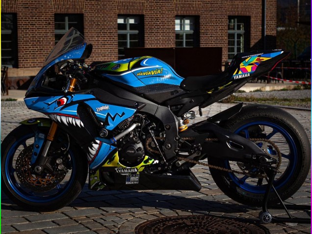 Discount 2015-2019 Blue Yellow Shark Yamaha YZF R1 Motorcycle Fairings Canada