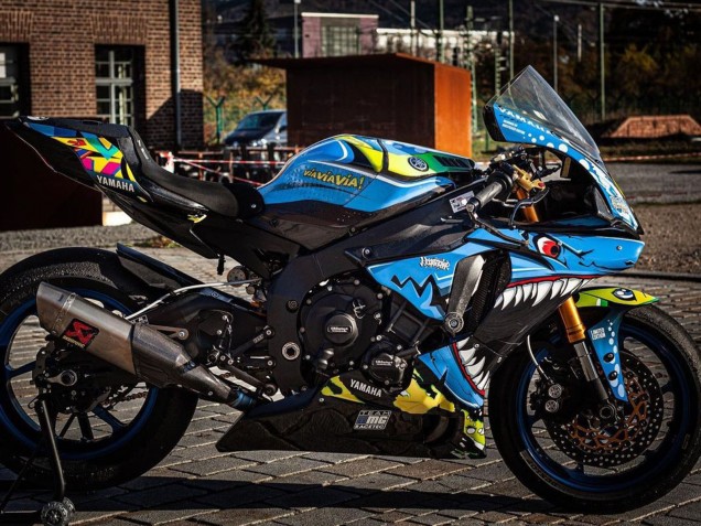 Discount 2015-2019 Blue Yellow Shark Yamaha YZF R1 Motorcycle Fairings Canada