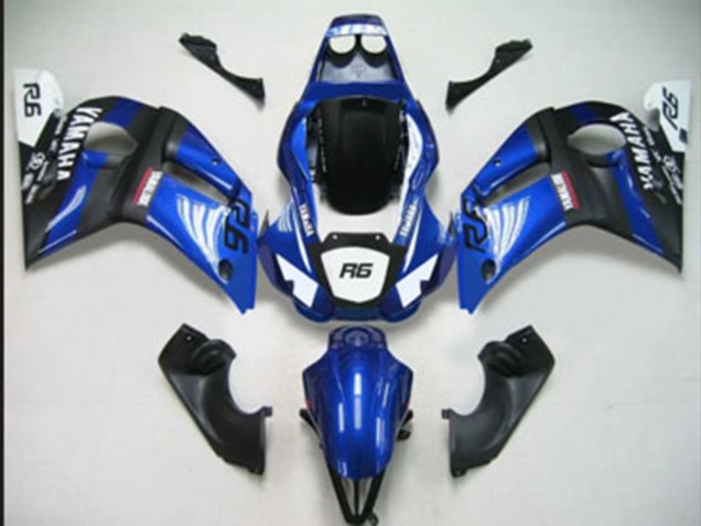 Discount 1998-2002 Blue White Matte Black Yamaha YZF 600 R6 Motorcycle Fairings Canada