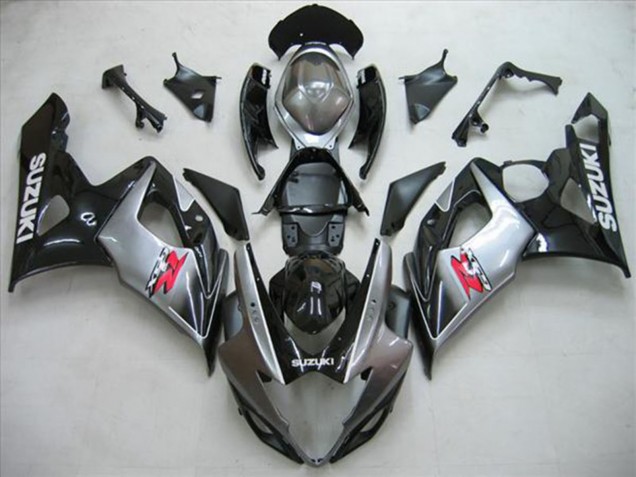 Discount 2005-2006 Glossy Black Silver Red Suzuki GSXR 1000 Motorcycle Fairing Kits Canada