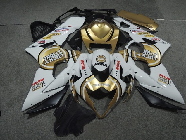 Discount 2005-2006 White Gold Lucky Strike Motul Suzuki GSXR 1000 Motorcycle Fairings Canada