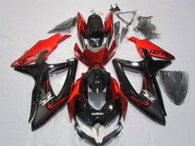 Discount 2007-2008 Glossy Black Red Suzuki GSXR 1000 Motorcycle Fairing Canada