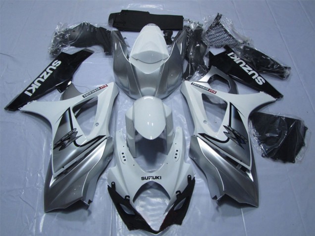 Discount 2007-2008 White Silver Black Suzuki GSXR 1000 Motorcycle Fairing Canada