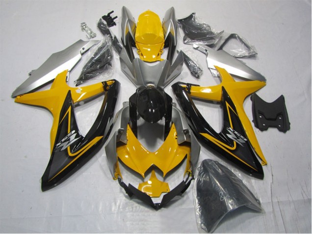 Discount 2007-2008 Yellow Silver Black Suzuki GSXR 1000 Motorcycle Fairing Kits Canada