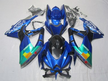 Discount 2007-2008 Blue Green Black JOMO Suzuki GSXR 1000 Motorcycle Fairings Canada