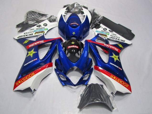 Discount 2007-2008 White Blue Red Black Rockstar Suzuki GSXR 1000 Motorcycle Fairing Kits Canada